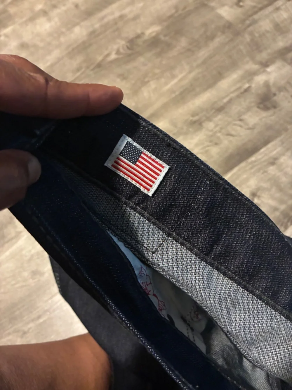 True Religion Jeans Men’s SZ 44 Ricky Big QT Blue Black Grey Made In Usa
